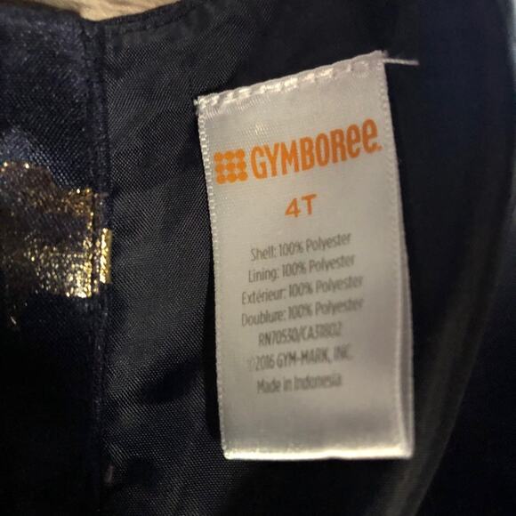 Gymboree Scottie Dog Gold Foil Dress Navy Blue 4T - Picture 6 of 8